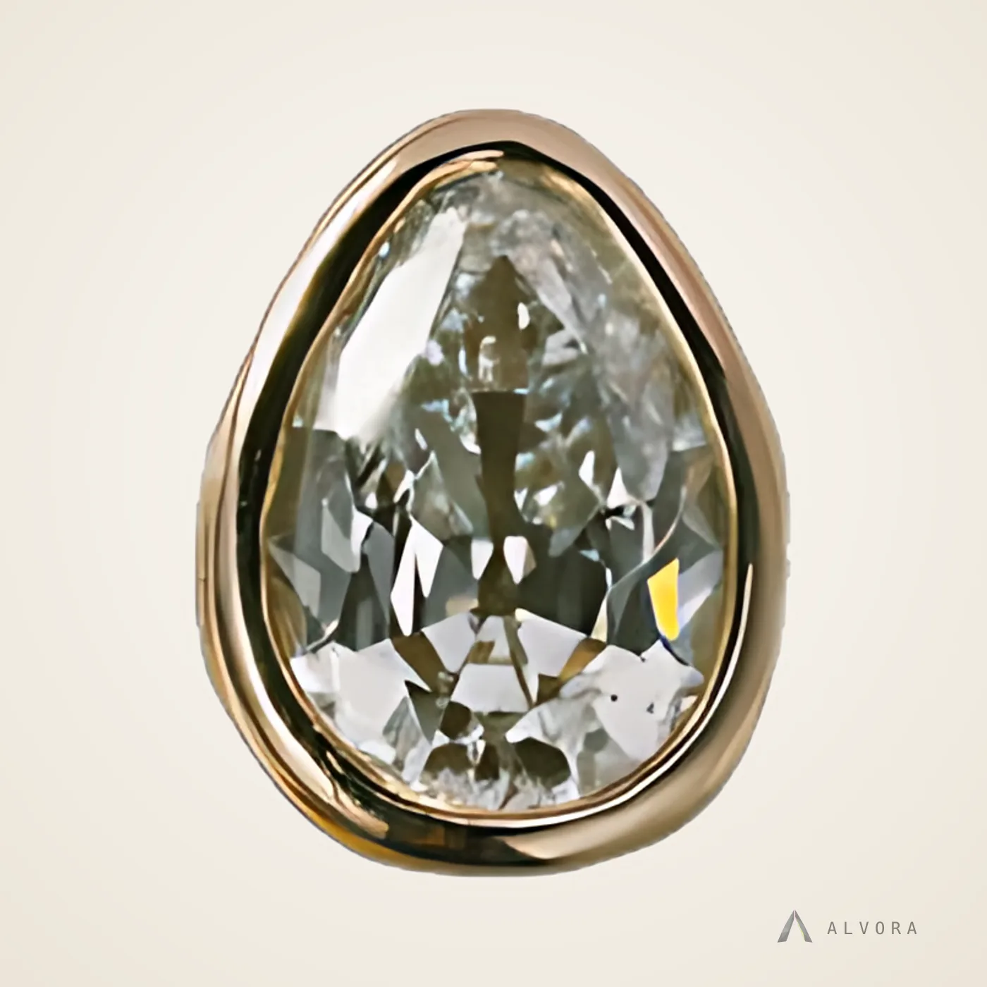 Leonora Pear Solitaire, pear solitaire lab-grown diamond engagement ring